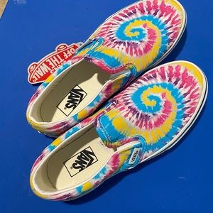 Vans girls tie dye shoes